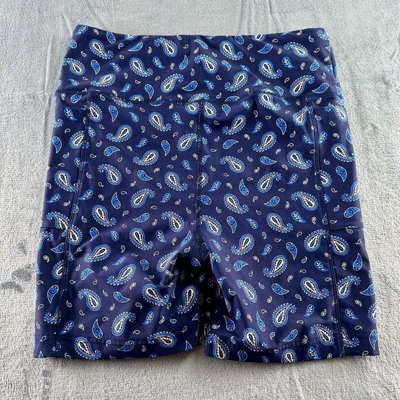 Lands' End Bike Swim Shorts Women's M High Waisted 6" UPF 50 Chlorine Resistant - Picture 9 of 9